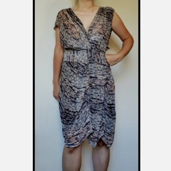 Isabel Marant Silk Velvet Geometric Dress 38 Small/Medium - Picture 8 of 8